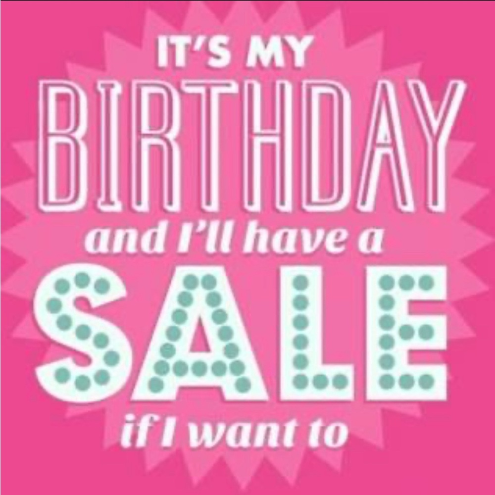 Pink Birthday month Sale Party Sign